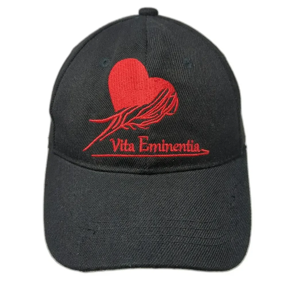 Thema Baseball Cap Black One Size Vita Eminentia Heart Embroidered Strapback Hat